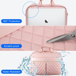 Nesitu A4 Black Pink Executive 14 15.6 inch Laptop Men Women Briefcase Portfolio Business Handbag Shoulder Messenger Bag M31113