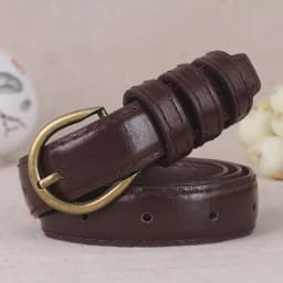 Black Wild Women Jeans Thin Belt Simple Silver Pin Buckle Pants Belts Female PU Leather Waist Strap Youth Students Waistband
