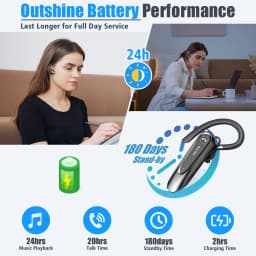 New Bee B45 B41 M52 Bluetooth Headset Wireless Earpiece Earphones Dual Mic Mute Handsfree Noise Reduction Business Driving