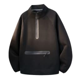 Spring and Autumn New Solid Color Outdoor Sports Multi-pocket Pullover Sweatshirt Men's Casual Loose Breathable Plus Size Top
