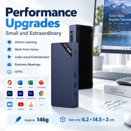 SZBOX Twin Lake N150 MINI PC Windows 11 Pro LPDDR5 12GB M.2 2280 NVME 1TB SSD Wifi 6 BT 5.2 RJ45 HD Desktop Gaming Computer