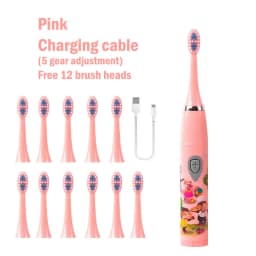 Kids Sonic Electric Toothbrush Rechargeable Smart Timer Colorful Cartoon Teeth Whitening Portable USB Charging Tooth Brush
