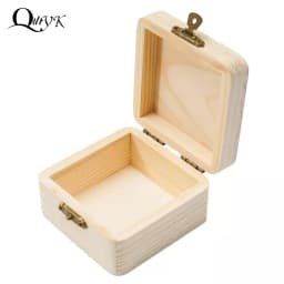 8x8x4.7cm Plain Natural Wooden Packing Box Storage Box Gift Box Wooden Storage Box Home Sundries Storage Box