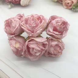 6 Piece of Simulation DIY Garland Forest Headdress European Tea Bud, Hot Edge Retro Rose Silk Flower Bud Decoration Material