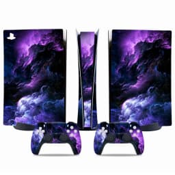 For PS5 Digital Protective Skin Sticker Vinyl Decal Full Set Cover Wrap for Game Console and 2 Controllers