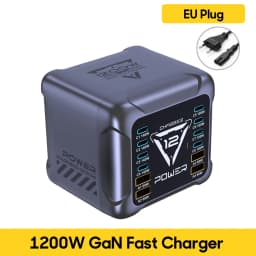 1200W GaN USB Type C Charger 140W 100W PD3.1 PPS QC4.0 Fast Charging Station For MacBook Laptop iPad Tablet iPhone 17 16 Samsung