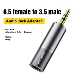 Essager 3.5mm To 6.5mm Audio Jack Adapter Connector 6.5mm Female to 3.5mm Male Audio Connector for Speaker Guitar DVD Sound Card