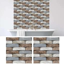 10/20/30PCS Self-Adhesive 3D Brick Wall Panels -0x30cm Waterproof Vintage Style for Bathroom Fireplace Decor Installation
