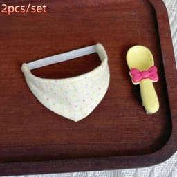 1Pc 22 Kinds Cute Mini Saliva Towel Doll Clothes Suitable For 10cm Cotton Doll Triangle Scarf Decoration