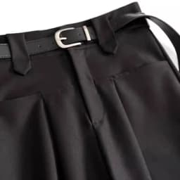 Wine Red Solid Office Lady High Waist Sashes Loose Straight Women's Pants Ankle-Length Trousers Pants For Women Clothing 2024