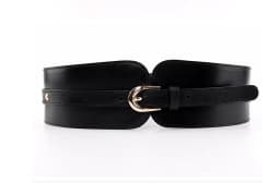 Women's Vintage First Layer Cowhide Leather High Quality Belt with Skirt Coat Elastic Belt