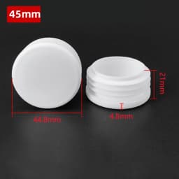 5~100Pcs 13mm~114mm White Round Plastic Blanking End Caps Chair Legs Tube Pipe Inserts Plug Bung Dust Cover Furniture Parts
