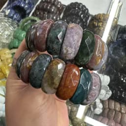 AAA Natural Stone Good Quality Black Onxy Crystal Strawberry Sodalite 12*24mm Bracelet Bangle Charm Fashion Couple Gift Jewelry