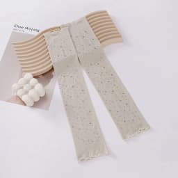 Sexy Lace Gloves Latin Stage Dance Stage Performance Arm Sleeves Female Mesh Flash Drilling Rhinestone Half Finger Gloves S155