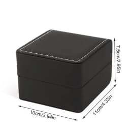 Square Single Wristwatch Gift Box 1/2/3Pcs PU Leather with Pillow Elegant Watch Display Case for Anniversary Holiday Gifts
