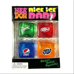 2026 New Schylling NeeDoh Mini 4 Pack Nice Cube Squishy Squeeze Fidget Toy Portable Sensory Stress Relief Desk Toy