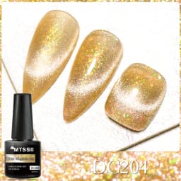 Mtssii 7ML Black Crystal Cat Magnetic Gel Sparkling Glitter Gel Nail Polish Semi Permanent UV Gel Nail Art No Need Base Color