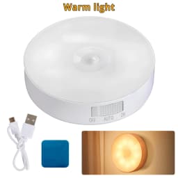 Wireless Night Light Motion Sensor Bedroom 8LED Detector Wall Decoration Round Lamp Room Staircase Closet Bedside Wardrobe Bulbs