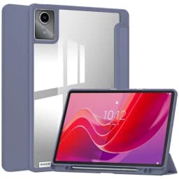 Tablet Case for Lenovo Xiaoxin Pad 2024 Tab M11 11 Inch Trifold Pencil Holder Acrylic Back Flip Stand Kickstand Shockproof Cover