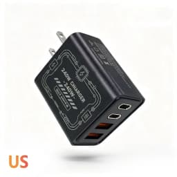 240W GAN Mechanical Multi-Port Fast Charger Portable Travel Power Adapter EU US Plug Widely Compatible with Multiple Devices