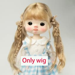 1/6BJD Wig Bangs Ponytail Curly Soft Mohair Wig Braids Suitable for 30cm DD SD Doll Wig Toy Accessories 6-7 Inches Hair