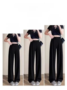 Slim Straight High Waist Trousers for Pear Shaped Women Summer Thin New Office Professional Korean Style Wide Leg Pants