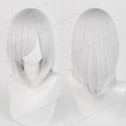 Anime 40cm Medium Basic Synthetic Bang Blond Cosplay Wig Black White Red Pink Green Brown Gold Blue Women Heat Resistant Hair