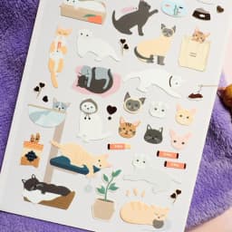 Meow Cute Kitty Decorative Sticker Diary Album Label Sticker DIY Scrapbooking Stationery Stickers Escolar