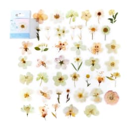 45Pcs Flower Language Kawaii PET Journaling Sticker Set For Gift Packing Scrapbooking Album Planner Journal Arts DIY Craft