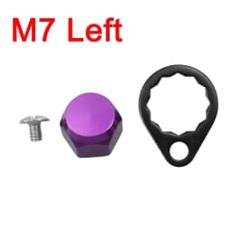 EKfan M8 Daiwa M7 Shimano Left / Right Hand Nut With Black 15MM Lock Washers and Screws For Baitcasting Fishing Reel DIY Parts