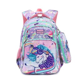 Cartoon Unicorn 3 Piece Set School Bags For Girls Boys Kids Space Backpack Primary School Students Backpack With Lunch Box