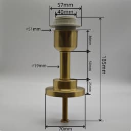 Brass Desk Lamp Assembly Accessories, Glass Ceramic Vase Lampshade E27 DIY Table Light Accessories Copper Material Lampbase Part