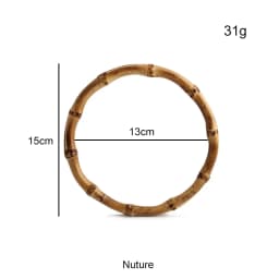 10/14/20PCS 8-25cm Natural Bamboo Bag Handles Handbag Round Ring Handle For Tote Purse Frames DIY Handmade Gift Box Accessories