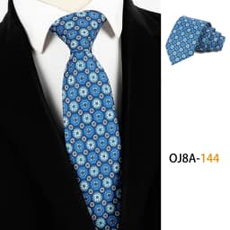 Fashion 8CM Mens Necktie Print Patterns Classic Neck Ties For Man Groom Handfeel Polyester Necktie Business Wedding Accessories