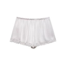 Women Solid Satin Mini Shorts, Stretchy Waist Lace Patchwork Casual Summer Shorts 2026