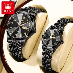 OLEVS 9970 Luxury Quartz Watch Classic Rhombus Mirror Waterproof Digital dial Men's Watch Women's Watch Date Week Couple Watch