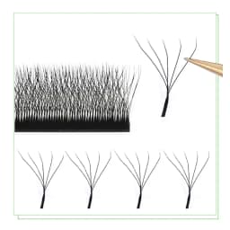 MARIA W Shape Eyelash Extensions 3D 4D 5D 6D 7D Premade Fans Speed Eyelash Extensions Natural Soft Light Full Dense