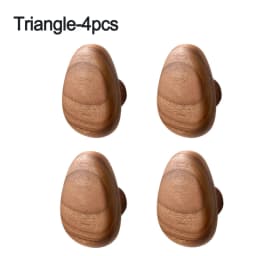Scandinavian Solid Wood Handle Clothes Hook Coat Hook Wall-mounted Hook Punch-free Door Clothes Hanger Pebble Shape Cabinet Door