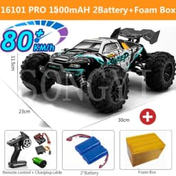 50 or 80KM/H Rc Cars 1/16 Off Drift Road 4WD with LED 2.4G Waterproof Remote Control Monster Truck for Adults and Kids Toy Gift