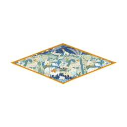 Forest And Animal Printing Diamond Twill Silk Scarf Woman Luxury Bandana Headband Hijab Foulard Neckerchief Shawl For Ladies