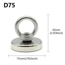 Neodymium Magnet N52 Heavy Duty Magnet with Countersunk Hole Eyebolt Salvage Searcher Magnets