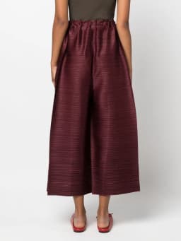 Miyake Summer New Women's Slim Pleated Open-ankle Wide-leg Pants