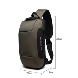OZUKO Flex Bag Crossbody Bag for Men Anti-theft Shoulder Messenger Bags Male Waterproof Short Trip Chest Bag Pack