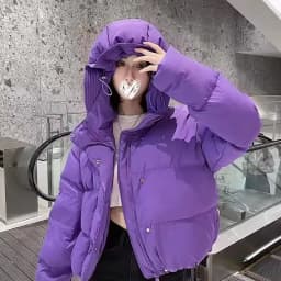 Chic Winter Cotton Coat Cropped Jackets Women Warm Design Parkas Puffer Jacket Bow Tie Streetwear Cold Jacket Winter Clothes