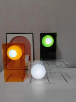 RGB 16 Colors DIY Lamp Desk Acrylic Moon Ambient Light Nordic Style Cordless Rechargeable Bedroom Lamp Indoor Decoration 30*15cm
