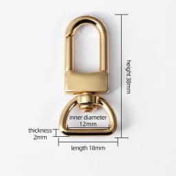 CRAZYSMITH 1PCS D Tail Hook Buckle D Ring Lobster Clasp Metal Roller Pin Buckle DIY Accessories for LV Bag Strap Belt Dog Collar