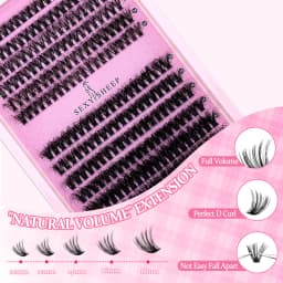 DIY Clusters Lashes 40D60D Eyelash Extension Dovetail Segmented Lashes Individual Eyelashes With Lash Glue Remover