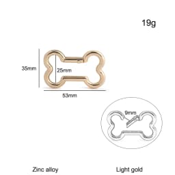 10/30/100PCS Bone Shape Open Metal Buckles Carabiner Clip Keyring Buckle For Key Chain Backpack Handbag Purse Strap Accessories