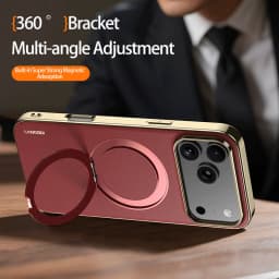 Magnetic Leather for Magsafe Case for iPhone 18 17 Pro Max Air 17Pro 18Pro Ring Luxury Lens Protection Holder Phone Back Cover