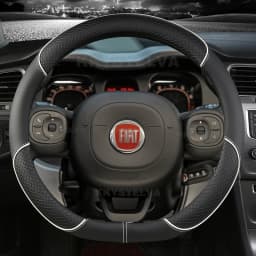 Car Steering Wheel Cover Microfiber Leather For Fiat Panda 2013 2015 2017 2019 2020 2021 2022 Auto Accessories